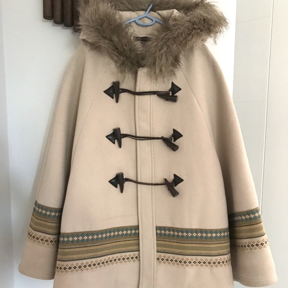 Koetic Friday Hooded Poncho Cape Coat - Picture 1 of 5